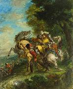 Eugene Delacroix Weislingen Captured by Goetz's Men oil painting reproduction
